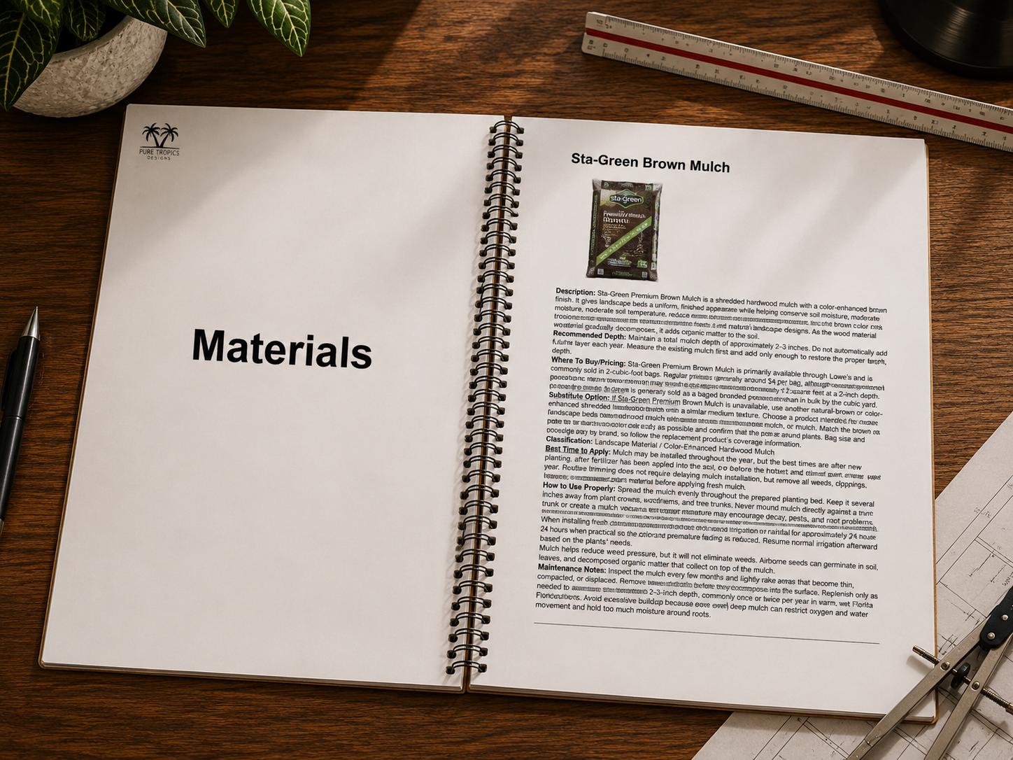 Hardscape materials guide detailing stone finishes and cleaning procedures